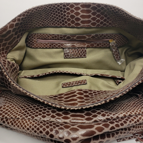 G.I.L.I leather snake skin handbag - Picture 8 of 8